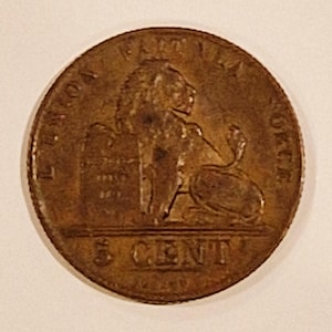 Belgium 1853 5 Cents
