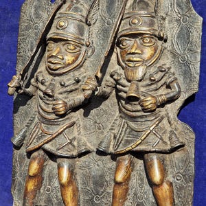Large Benin Bronze Plaque image 3