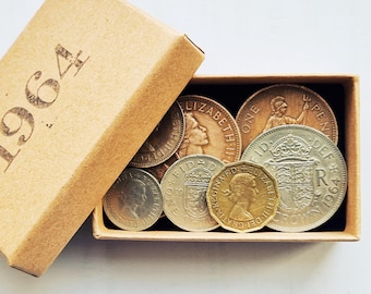 カナダ - 1964年 5セント硬貨 - エリザベス2世女王 - 岩の上のビーバー