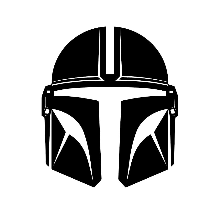 Mandalorian Helmet Decal Etsy