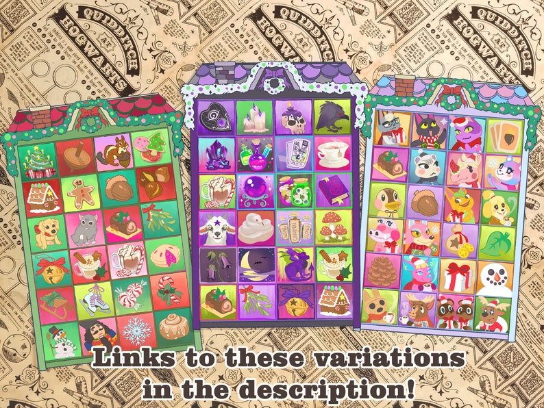 Animal Crossing Advent Calendar 25 Stickers Total Etsy