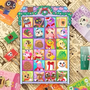 Animal Crossing Advent Calendar 25 Stickers Total - Etsy