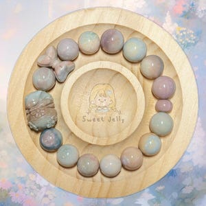 11mm Blue Purple Porcelain Alashan Agate Beads | Natural Gemstone Jewelry | Handmade Charm Bracelet | DIY | Gift for Her