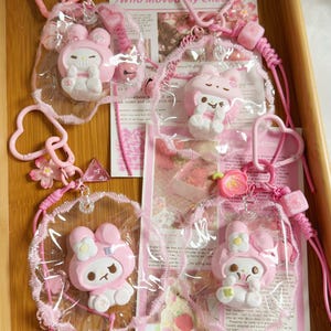 My Melody Handmade Taba Squishy Keychain | Stress Reliever | Unique Fun | Handmade Slime Toy | Gift Idea