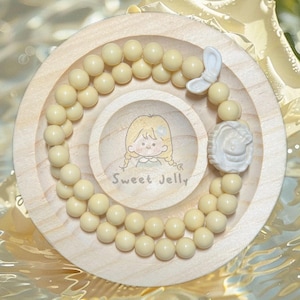Double Row Milky Yellow Alashan Agate Bead Bracelet | Gemstone | Handmade Bracelet | Gift for Her