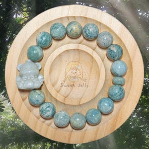 Green Porcelain Alashan Agate Beads Design Bracelet | Natural Gemstone | Handmade Jewelry | Gift for Her