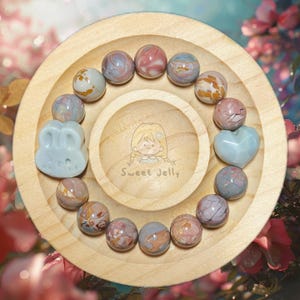 Blue Color Cracked Dreamy Alashan Agate Beads Bracelet with Charm | Gemstone | Design Bracelet | Handmade Jewelry | DIY | Gift Idea