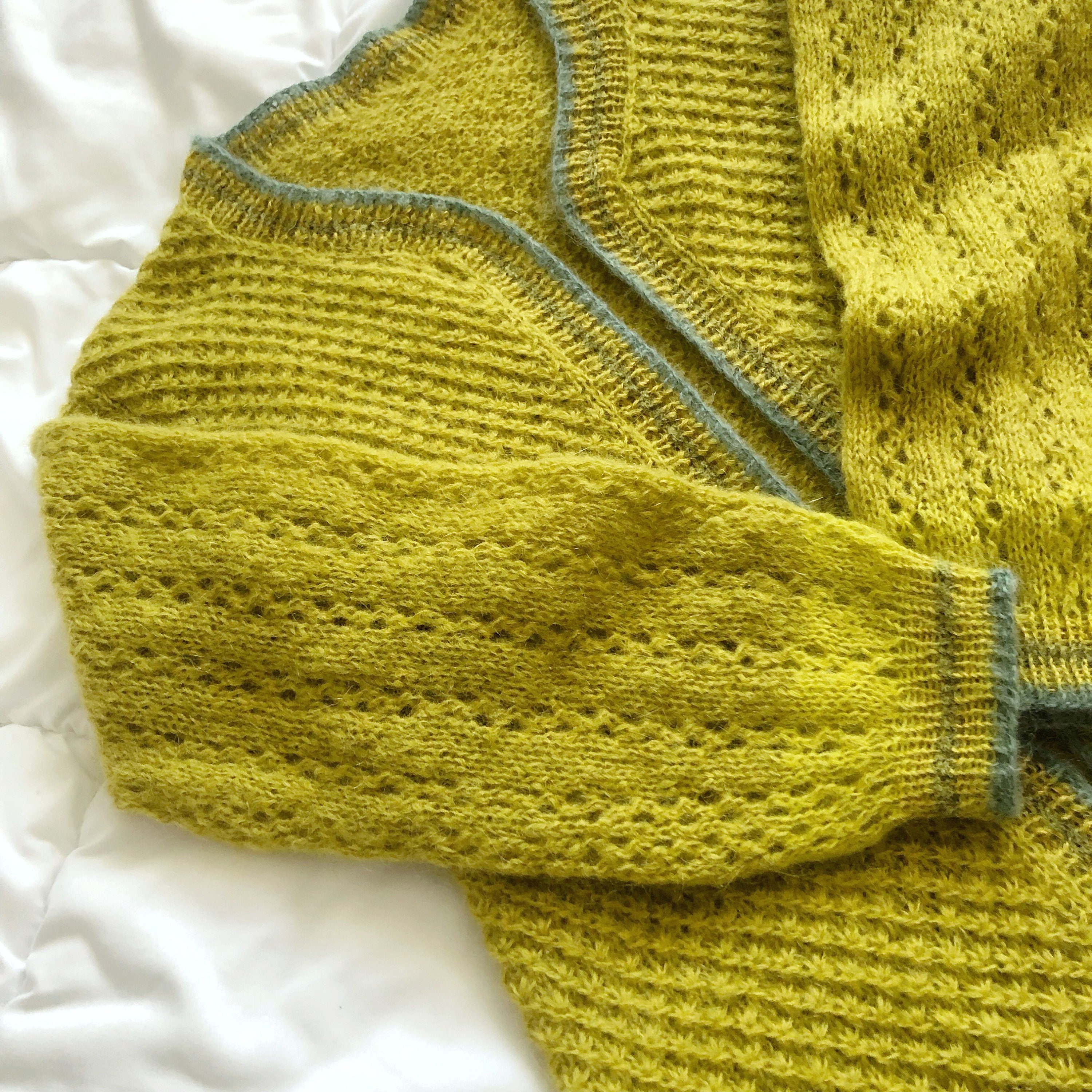 Handmade Mohair Cable Knit Cardigan: Yellow Open Front Knitwear - Etsy