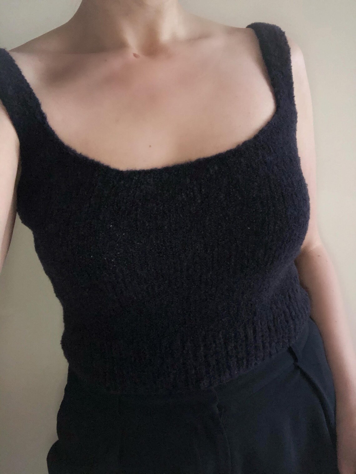 square neck crop top tank