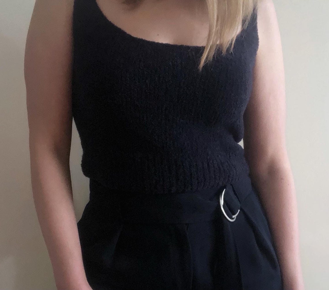 square neck crop top tank