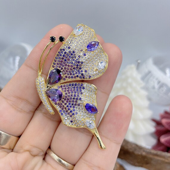 Butterfly Brooch . Crystal Brooch. Brooch for Women.mother Day