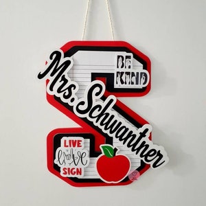 ASL Teacher Classroom Door Sign American Sign Language Decor Teacher Gifts Teacher Appreciation Week