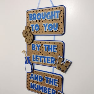 Cookie and Milk Party Sign Inspired Prop One tough Cookie  Door Sign