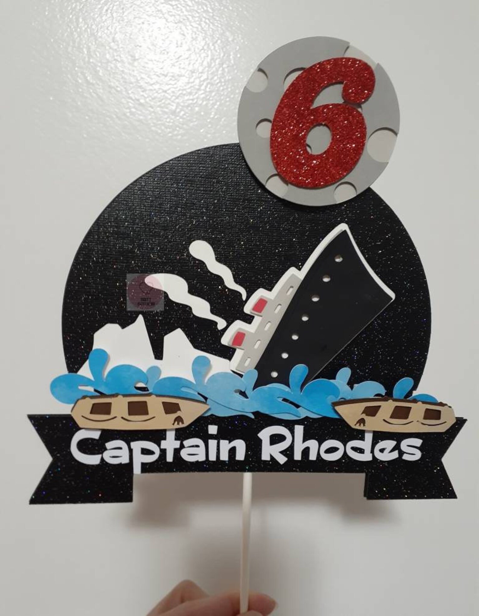 Titanic Cake Topper Personalized Cake Topper Party Etsy