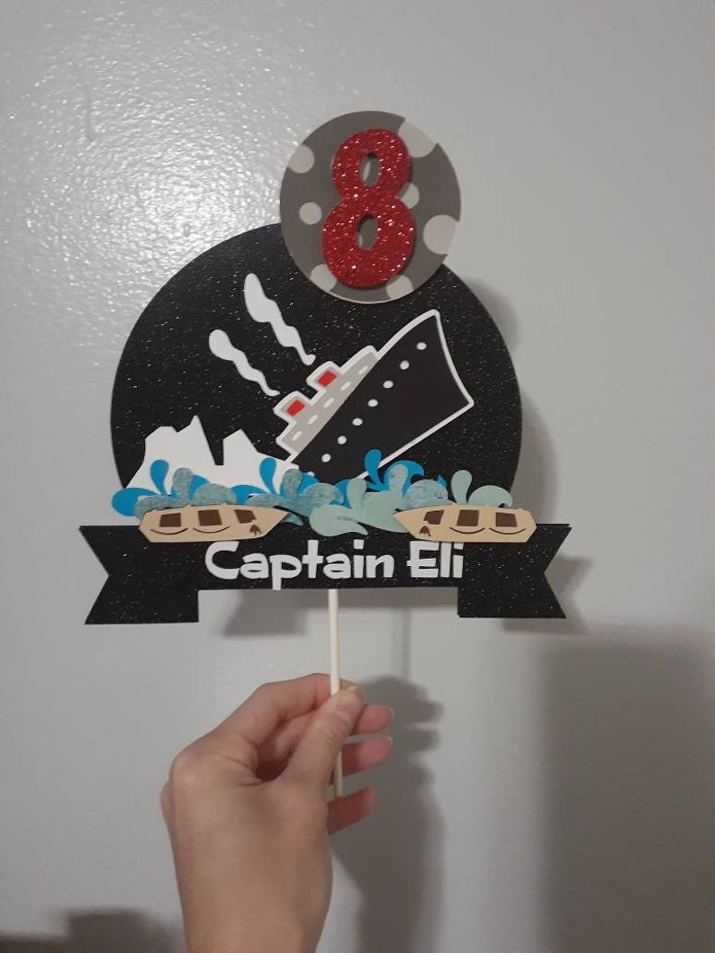 Titanic Cake Topper Personalized Cake Topper Party Etsy