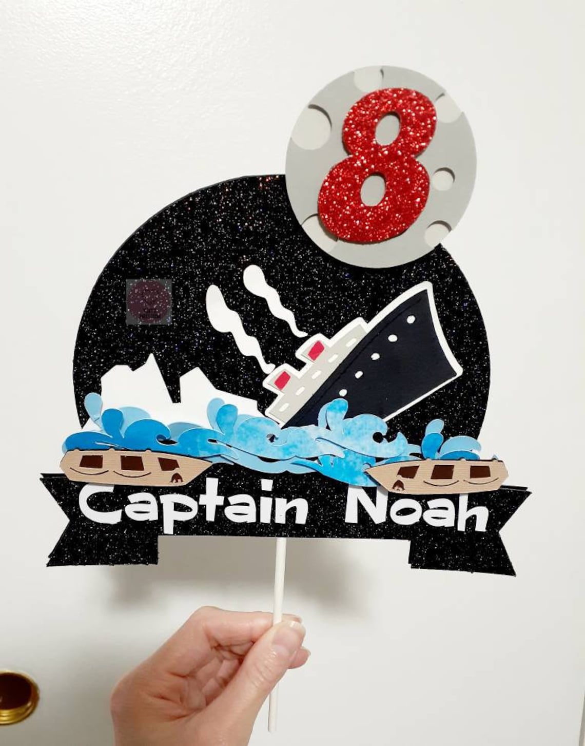 Titanic Cake Topper Personalized Cake Topper Party Etsy