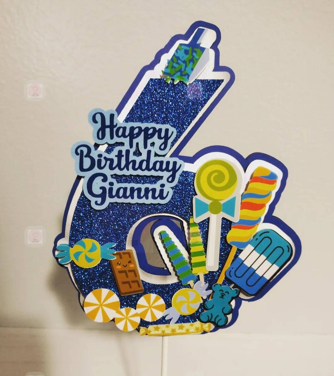 Candy Cake Topper topper