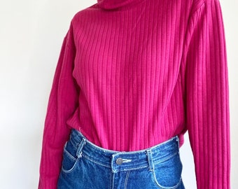 Hot Pink Turtleneck - Etsy