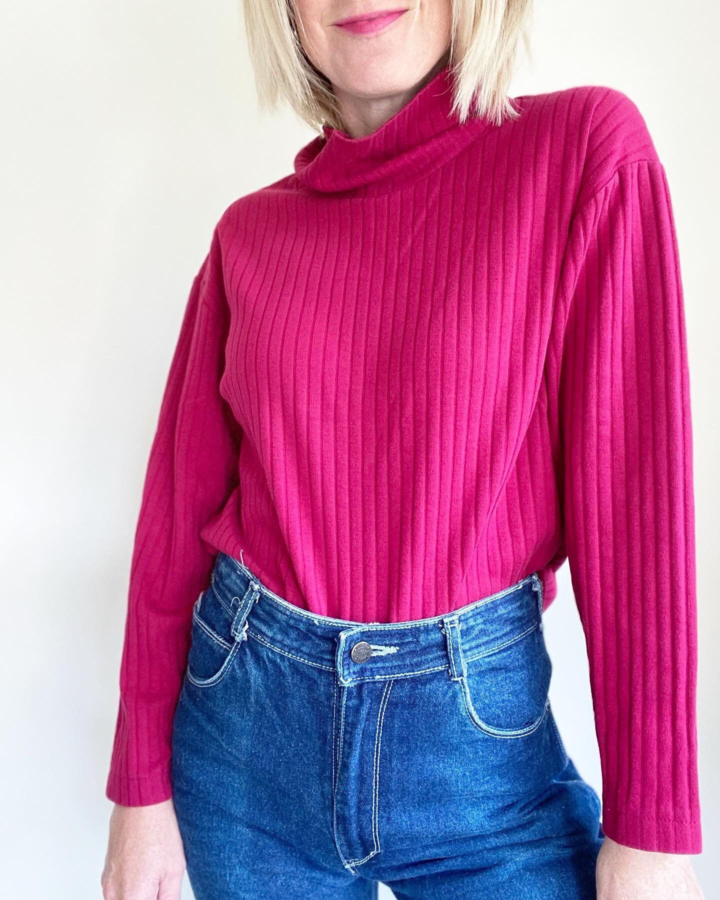 Hot Pink Turtleneck - Etsy