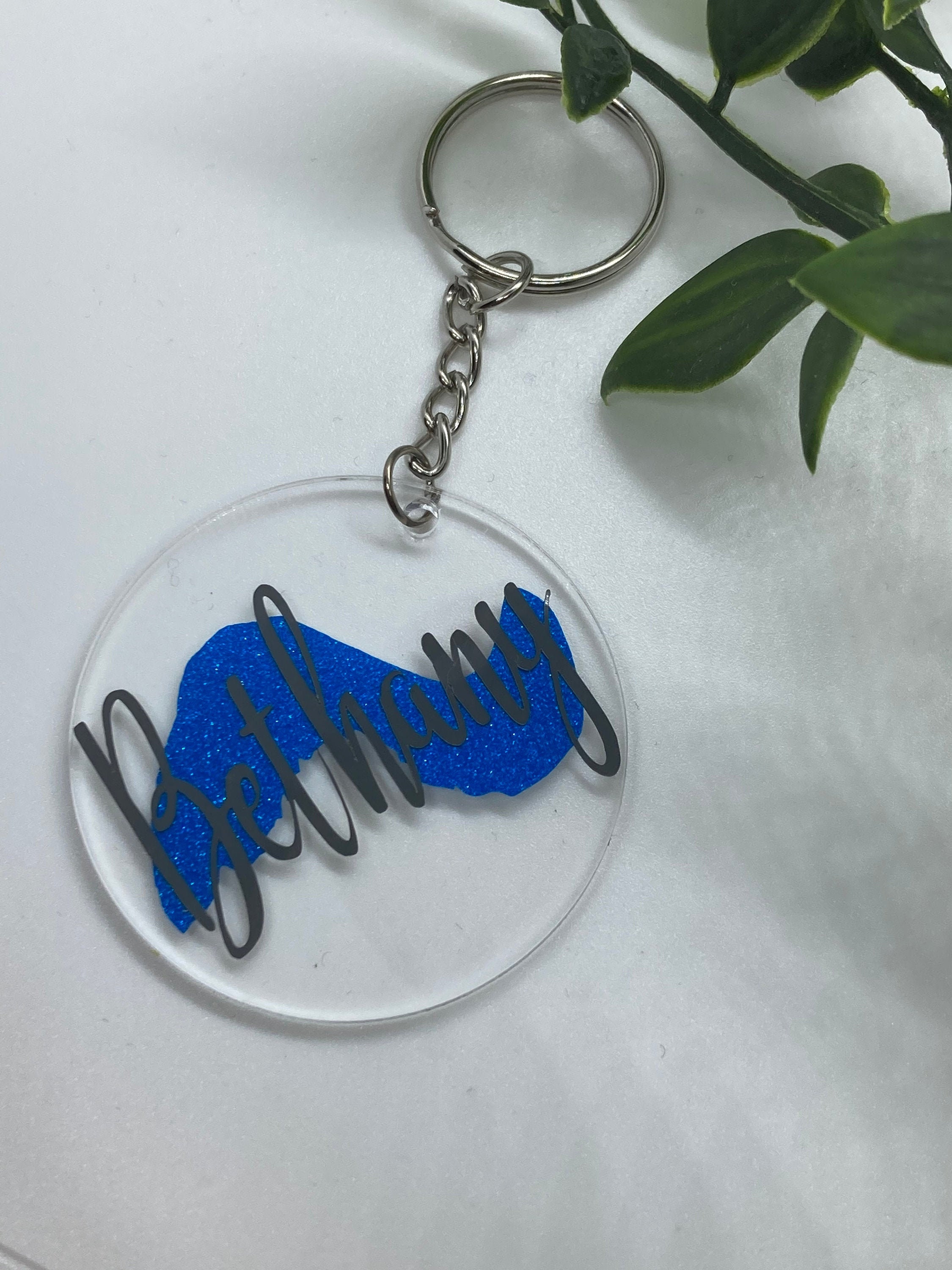 Personalised key ring pick your own colours and name. Etsy