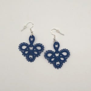 Tatted Lace Earrings: Floral Boho Dangle Earrings