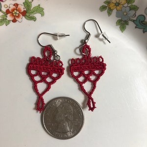 Embroidered Lace Jewish Menorah Earrings: Lightweight Dangle Jewelry