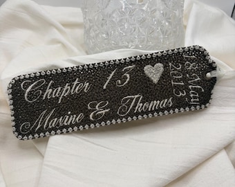 Personalized Lace Bookmark: 13th Wedding Anniversary Keepsake