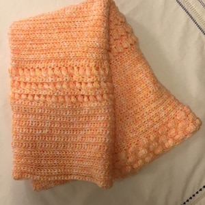 Hand Crocheted Baby Blanket • Blanket for  Baby Girl • Pink Baby Blanket • Baby Shower Gift • Crib Blanket • Gift for Newborn • Gift for Mom