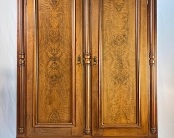 Grand 19th Century "Knock-Down" Burl Walnut Armoire