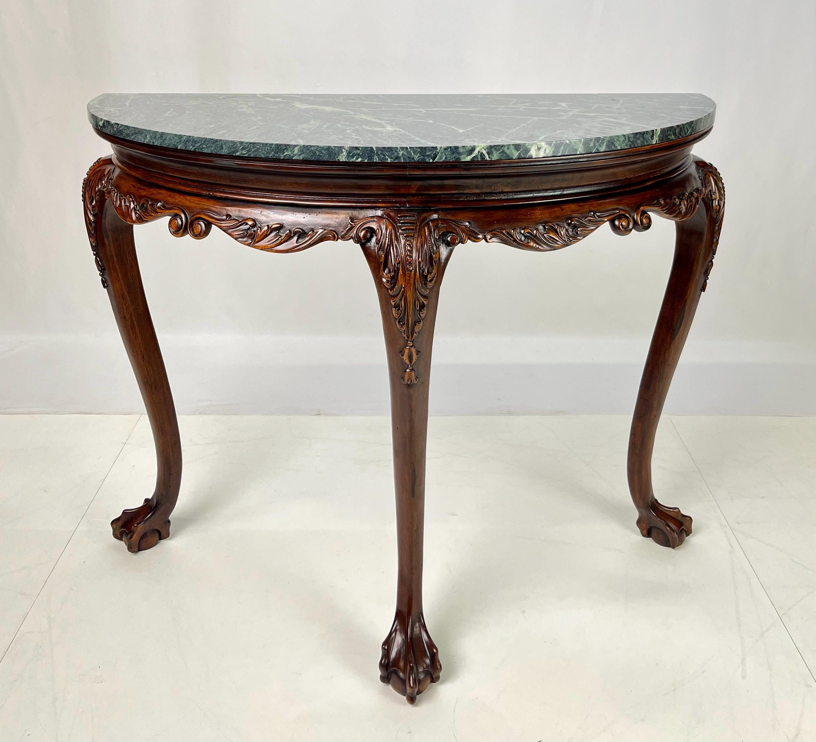 Vintage Marble Top Console Table - Etsy