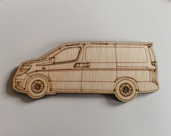 Plywood SmallVanShop fridge magnets.