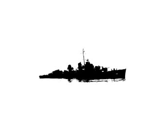 アメリカ海軍の船、軍艦、アメリカ合衆国、第二次世界大戦、SVG、PNG、Jpg、Dxf デジタル ダウンロード