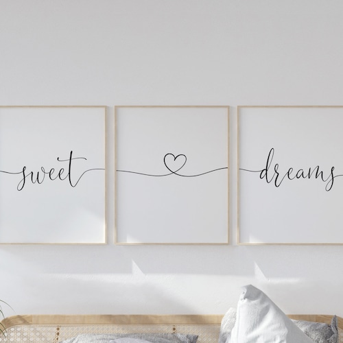 Printable Wall Art Set of 3 Wall Decor Bedroom Wall Art Etsy
