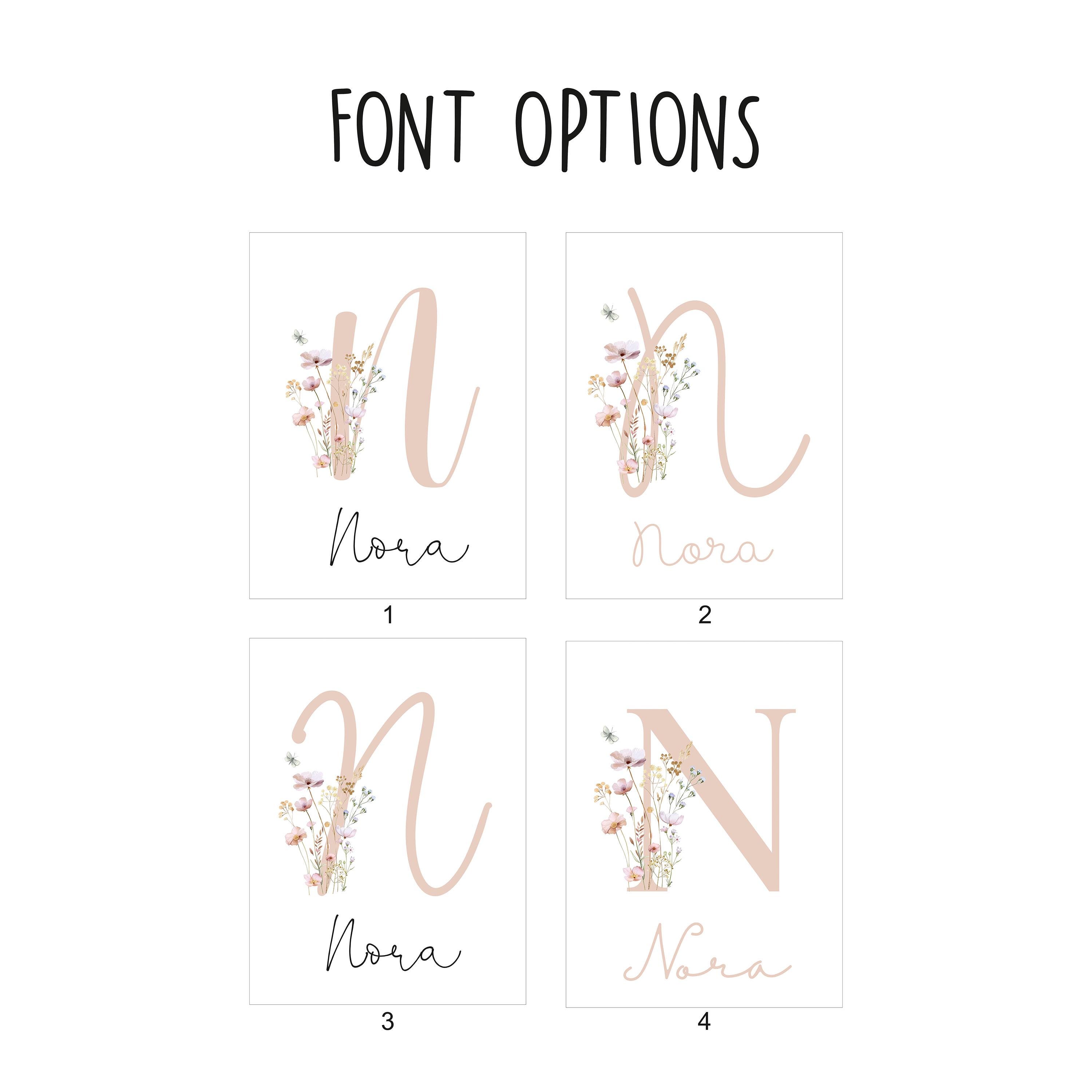 Floral Nursery Wall Art, Custom Wildflowers Prints, Boho Baby Girl ...