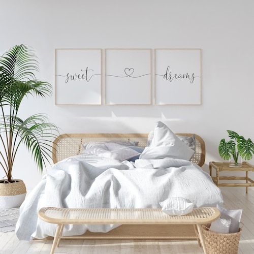 Printable Wall Art Set of 3 Wall Decor Bedroom Wall Art Etsy