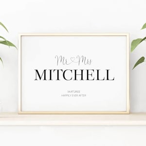 Printable Wall Art, Custom Couple Names, Personalised Couple Print, Wedding, Anniversary Gift, Bedroom - Living Room Decor, DIGITAL DOWNLOAD