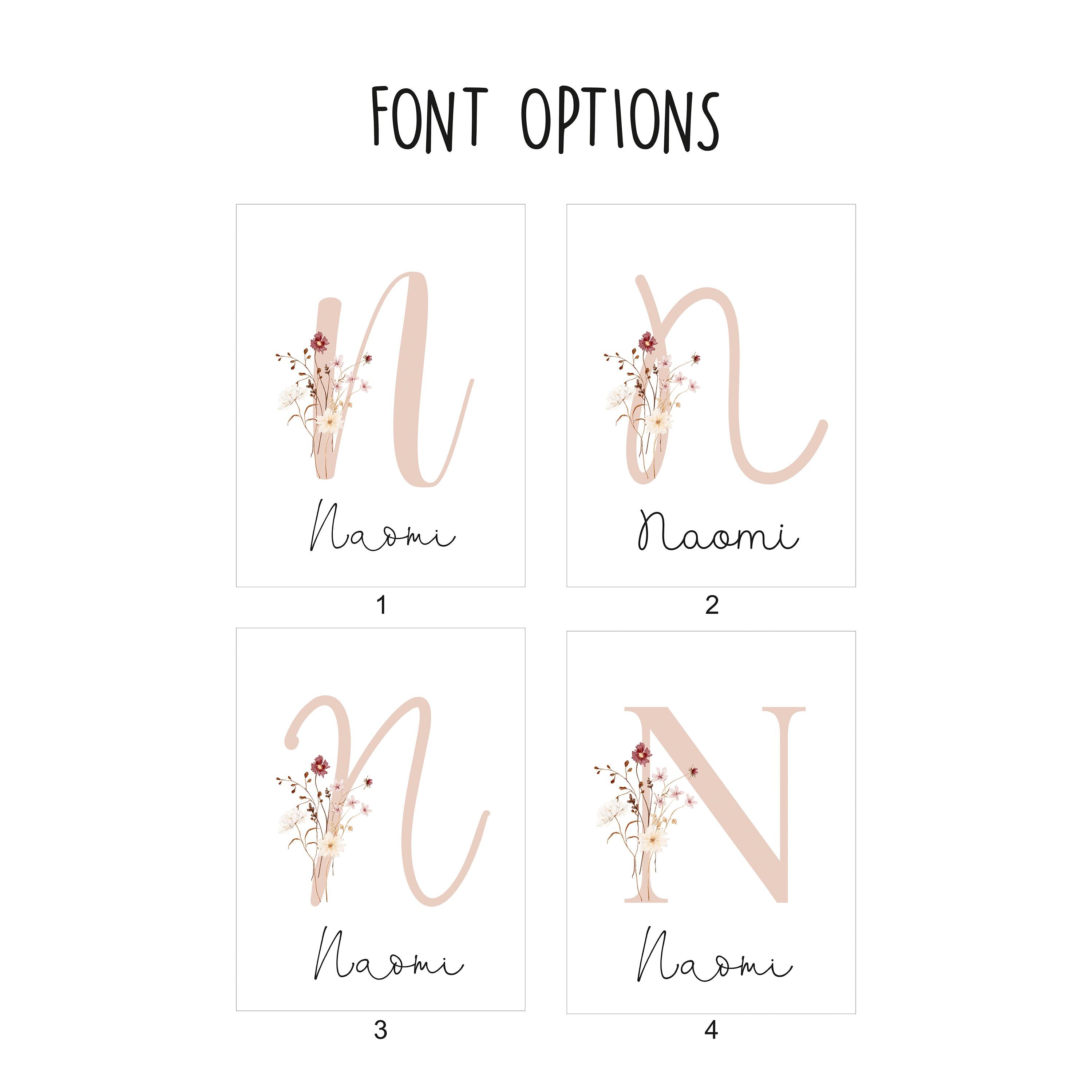 Custom Wildflowers Prints, Floral Nursery Wall Art, Boho Baby Girl ...