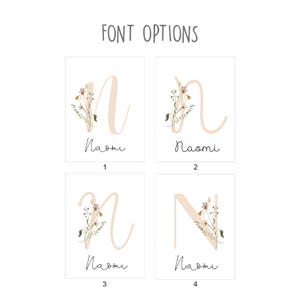 Custom Wildflowers Prints, Floral Nursery Wall Art, Boho Baby Girl ...
