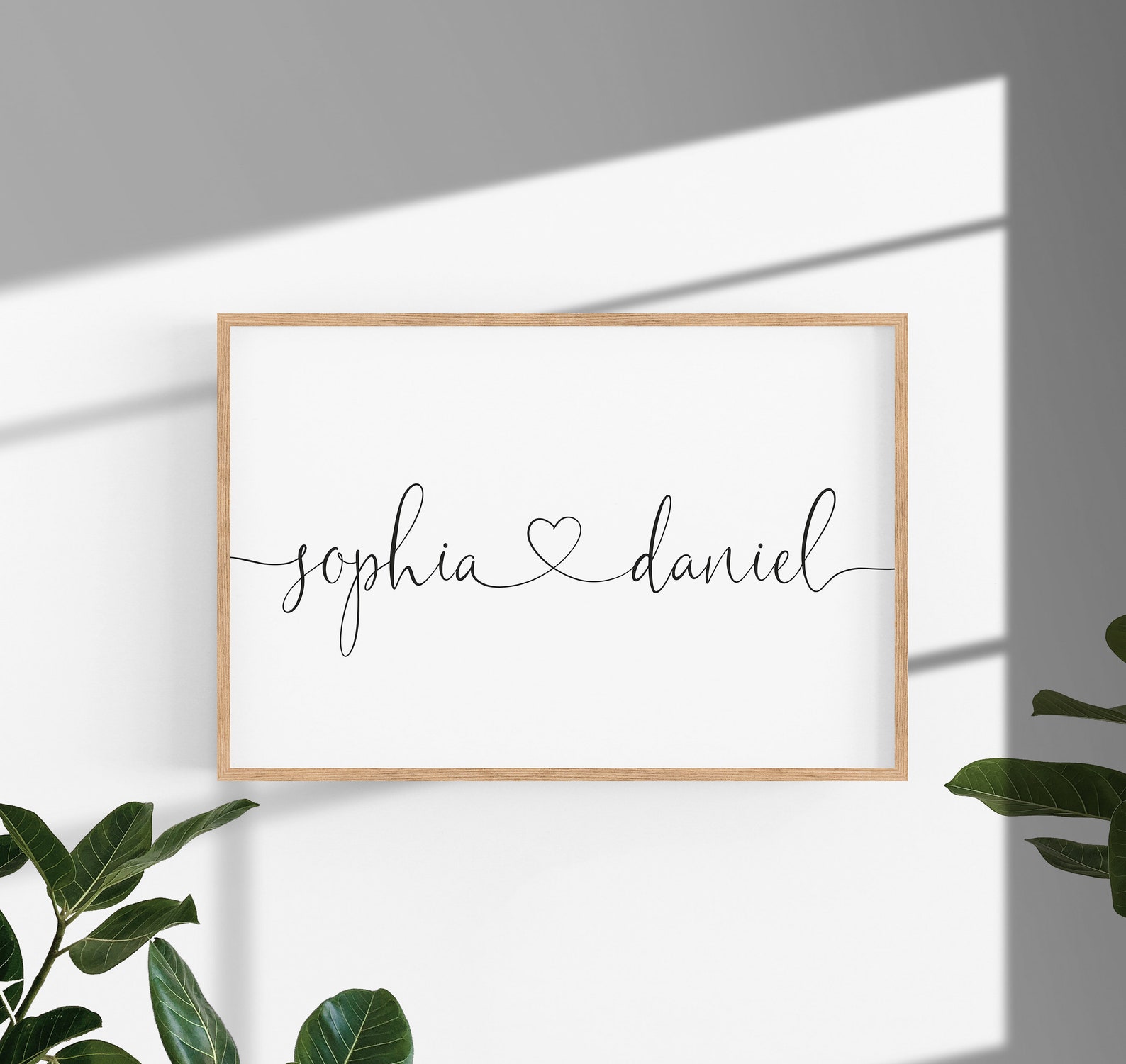 Printable Wall Art, Personalized Couple Names, Custom Print, Wedding