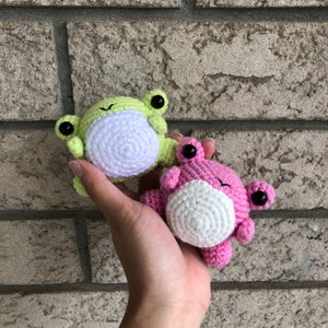 Mini Crochet Frogs, Great Desk Buddy and Gift