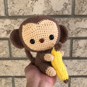 Cute Crochet Monkey, Car Plushy Decoration, Adorable Amigurumi