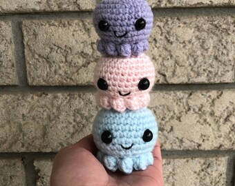 Cute Crochet Octopus, Great Car Decor or Desk Buddy - TARIFFS COVERED