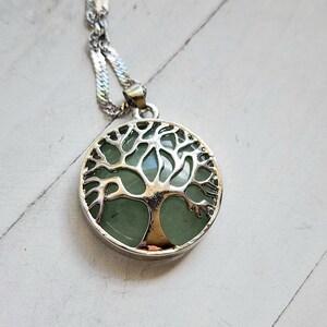 Green Aventurine Tree Pendant