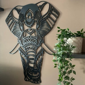 Wall decoration elephant made of wood/mandala/oriental/gift/birthday/Christmas