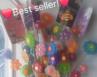 RETROSTYLE Midcentury Lucite FLOWERS 24 Mixed Flower Bouquet Large