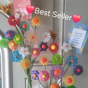 RETROSTYLE Midcentury-style Lucite FLOWERS Bouquet SMALL gift for Mother's day image 1