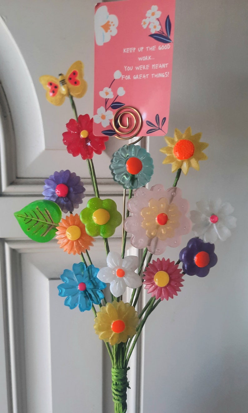 RETROSTYLE Midcentury-style Lucite FLOWERS Bouquet SMALL gift for Mother's day image 3