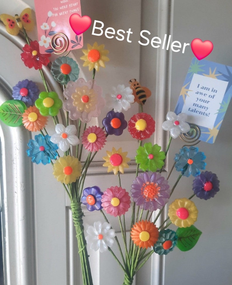 RETROSTYLE Midcentury-style Lucite FLOWERS Bouquet SMALL gift for Mother's day image 1