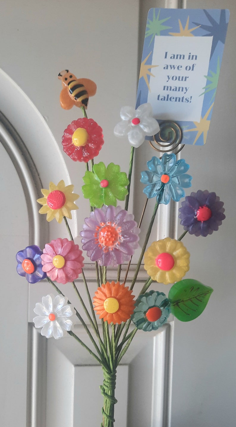 RETROSTYLE Midcentury-style Lucite FLOWERS Bouquet SMALL gift for Mother's day image 4