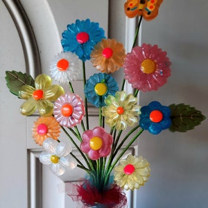 Acrylic, Lucite Repro RETROSTYLE MIDCENTURY FLOWERS